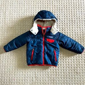 Patagonia boys 3T reversible jacket with detachable hood